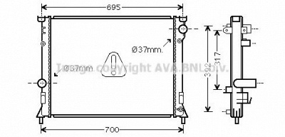 AVA QUALITY COOLING cr2116 -  Радиатор, охлаждение двигателя